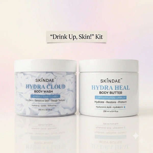 Skindae Drink Up Skin Kit – Hydra Cloud Body Wash and Hydra Heal Body Butter hydration set